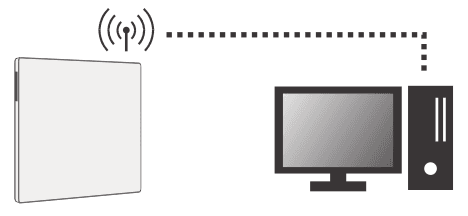Access Point modu — dedektörden iş istasyonuna doğrudan kablosuz bağlantı şeması