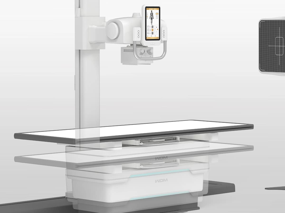 New Oriental 1000N5S — masa, tüp standı ve duvar Bucky standı stüdyo render