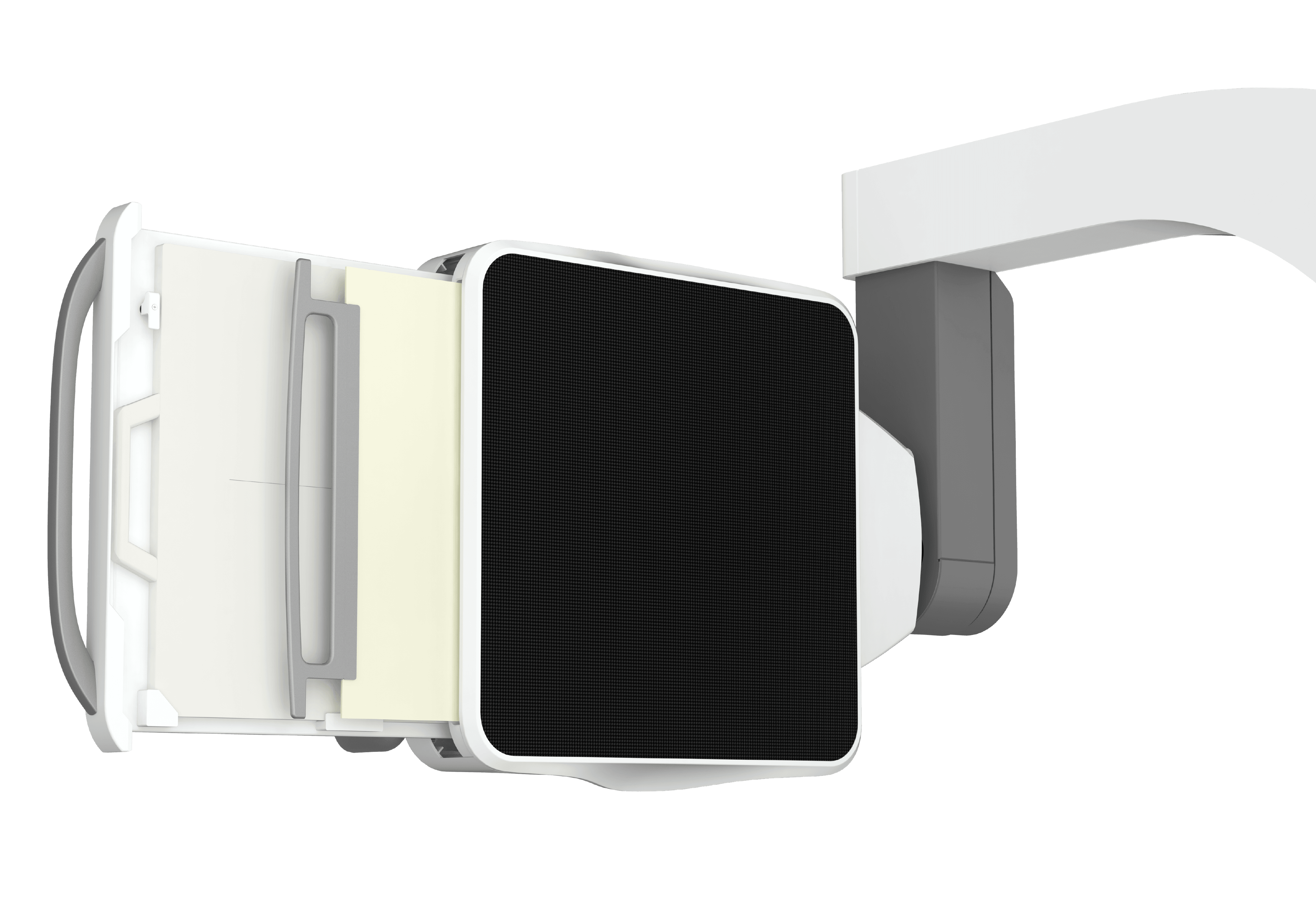 New Oriental 1000U1 — kablosuz flat panel dedektör parçalanmış görünüm, iç katman yapısı
