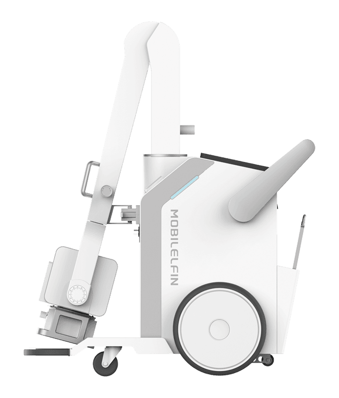 Wandong Medical Mobilelfin mobil DR sistemi — katlanabilir kol ve monoblok tüp ünitesi