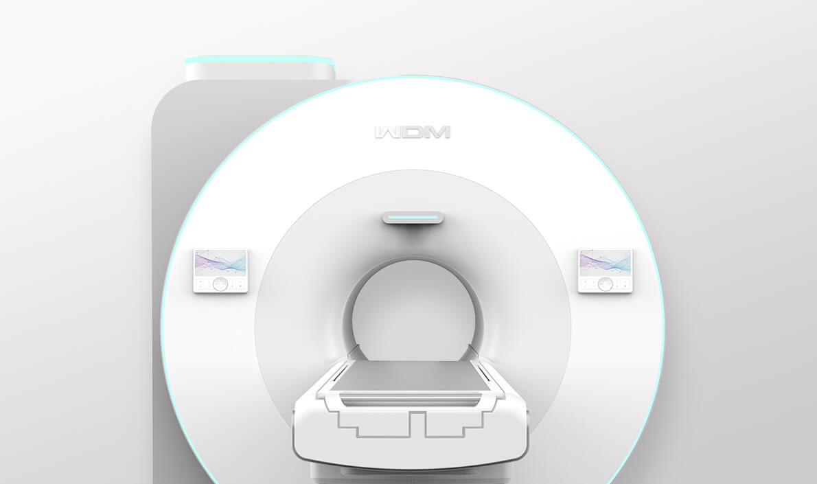 i_Vision 1.5T MRI Sistemi Ön Görünüm — Cyan Bore Halkası